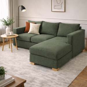 Esquinero Roma con diseño moderno, confort diario y patas aluminio ambiente de livingEsquinero Chesterfield con diseño moderno, confort diario y patas aluminio ambiente de living