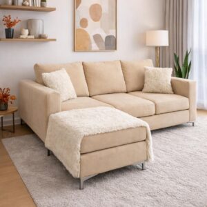 El Esquinero Bali con diseño moderno, confort diario y patas aluminio ambiente de livingEsquinero Chesterfield con diseño moderno, confort diario y patas aluminio ambiente de living