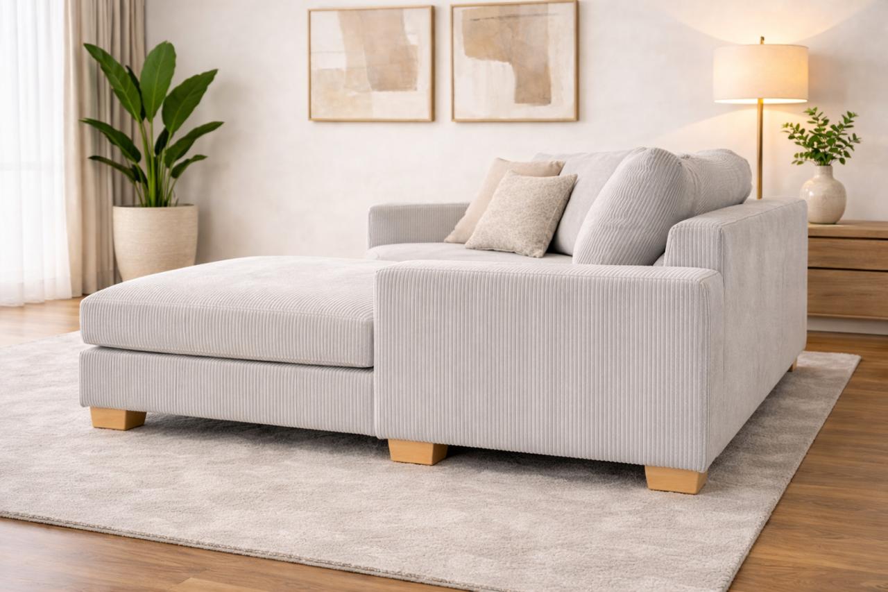 El Esquinero Marta con diseño moderno, confort diario y patas aluminio ambiente de livingEsquinero Chesterfield con diseño moderno, confort diario y patas aluminio ambiente de living